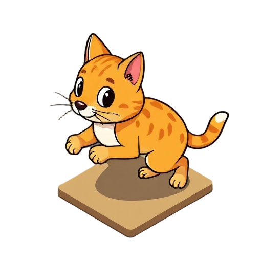un gatito corriendo