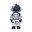pixel astronauta back