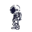 pixel astronauta side