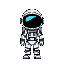 pixel astronauta front