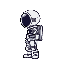 pixel astronauta side