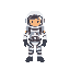 pixel astronauta left