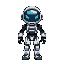 pixel robot astronauta front
