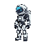 pixel robot astronauta side