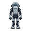 pixel robot astronauta back