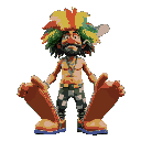 youtube markiplier smokign a reefer with no shirt on and gigantic clown sized feet with a jamaican wig