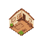 isometric house top interior view