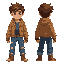 a character with a beginner outfit 