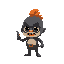 um personagem de costa estilo tap