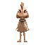 chicken head girl in skirt