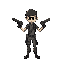 stick figure with guns