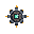 generate top down space defensive satellite, square shape,