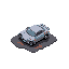 isometric pixel art car oil stain effect