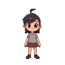 menina fofa estilo cartum