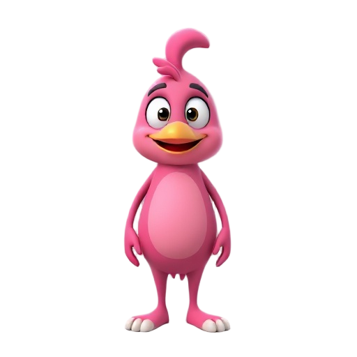 mão rosa, com o indicador pra frente, estilo fofo e cartum