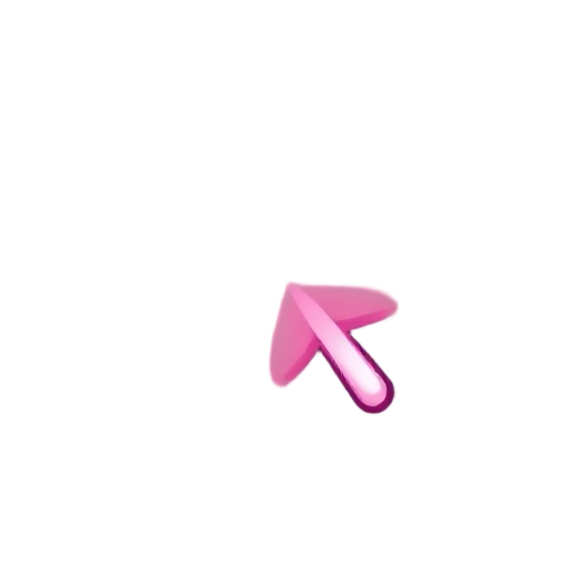 cursor rosa em forma de mão estilo fofo e cartum
