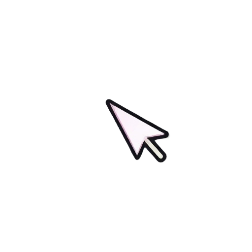 cursor em forma de mão rosa com pusera rosa