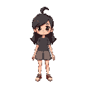 menina fofa estilo cartum