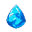 crea un objeto similar a un piedra de color azul de aspecto espiritual