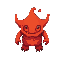 magma slime, floating lava, monster, red colors