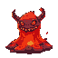 magma slime, floating lava, monster, red colors