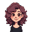  create for me a woman with curly hair