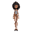 create for me a tall, thin woman with curly hair