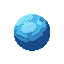 a planet of different shades of blue (logo/icon like image)
