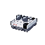 a nintendo entertainment system console on fire with sunglasses on