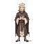rpg priest, white hair, male priest, rpg cleric, holy cleric, light magic, fire cleric