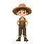 a young 21'th farmer with straw hats