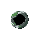 one planet no background, no blackout, black hole