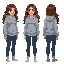 female wearing a hoodie