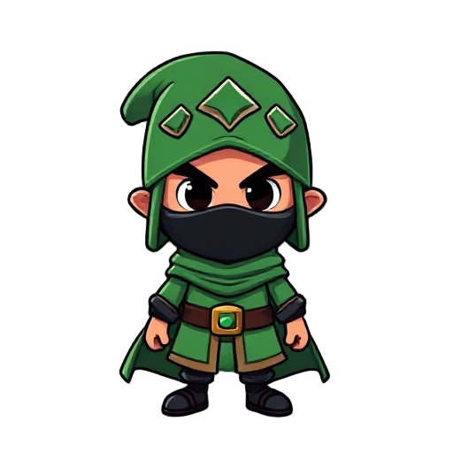 green mage with black mask