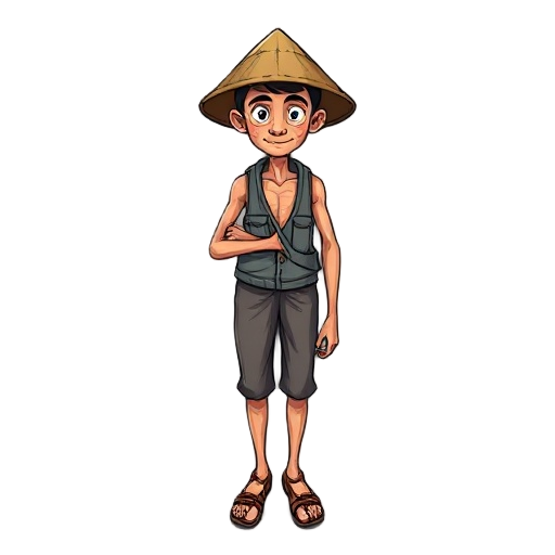 vietnamese farmer, skinny, 16x32, 16bit