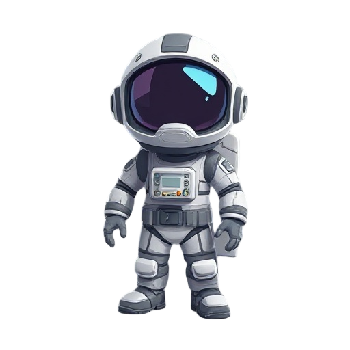 2d futuristic astronaut
