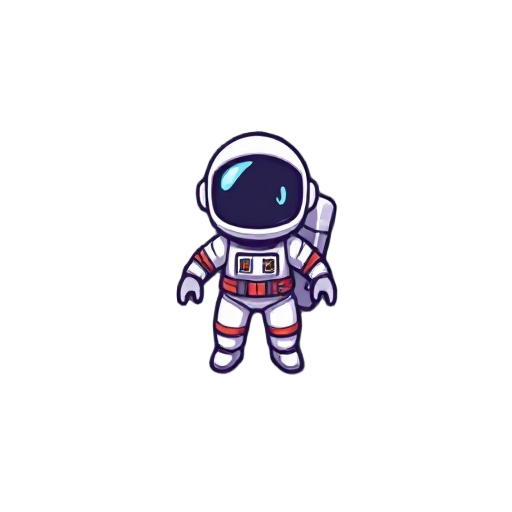 pixelated astronaut