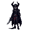 design a vampire hunter for a 2d 64-bit video game with a metroidvania style and a gothic victorian aesthetic inspired by castlevania. the character should have a detailed pixel art design with a dark