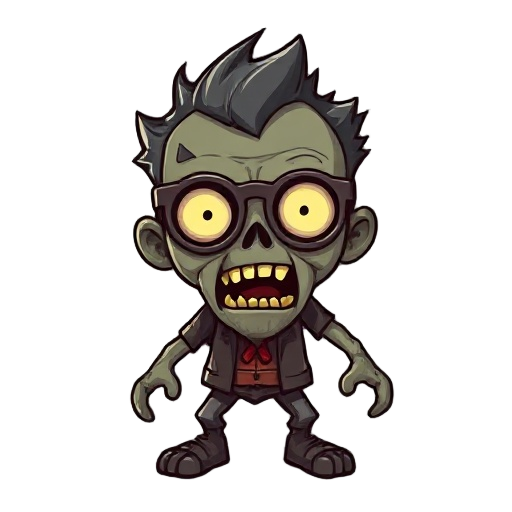 criar um homem alto de óculos que está em um apocalipse zumbi 