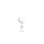 platofrmer character only white color facing right, simple ,minimalistic