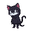 goth cute chibi cat ghost