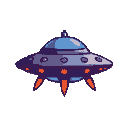 2d pixel ufo,