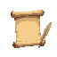 old scroll and a quill. with the scroll facing the camera.