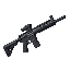 a armalite ar-180 with folded in stock