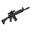 a armalite ar-180 like the ira used it with a folding-stock. horizontal