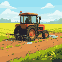 tractor watering a field