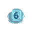 water dice, number 6