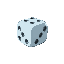 view point of view of the dice in plane. it's a dice of water properties, with a scale of 6.