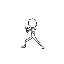 simple stick figure in fighting stance