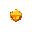 "a gem (jewel)  orange sprite for a top-down game. slightly elevated view, showing the gem in a crisp, drawn style, not pixelated, with clean contours and soft shading to give depth and shine. the gem should look valuable and sparkling, with facets that c